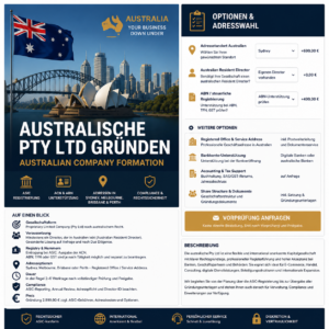 Australische Pty Ltd gründen – Australian Company Formation